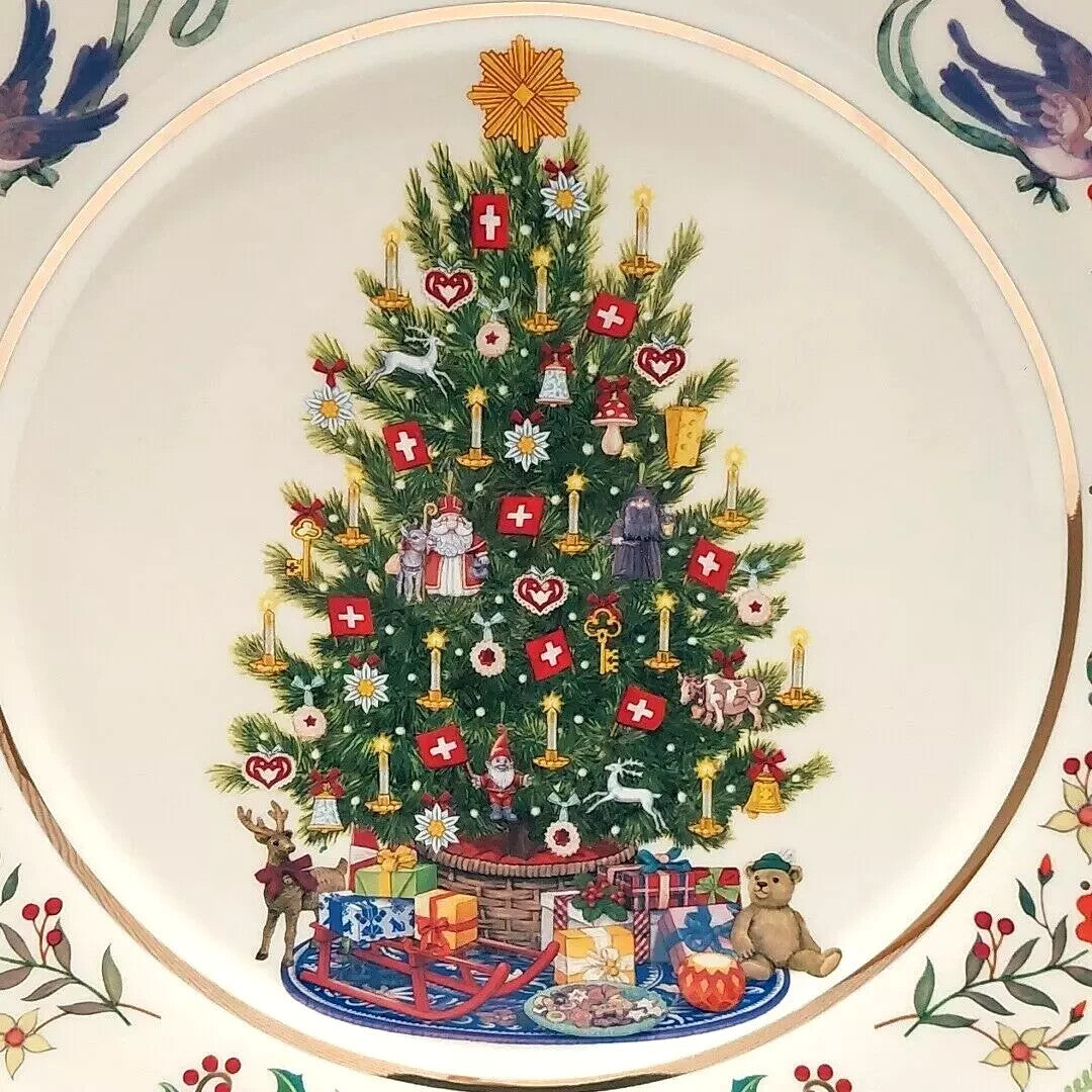 Lenox Switzerland Collector Plate 2024 Christmas Trees Around The World 34th NEW2