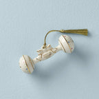 Lenox 2020 Baby's 1st Christmas Rattle Ornament First Ivory Gold Ribbon Gift NEW1