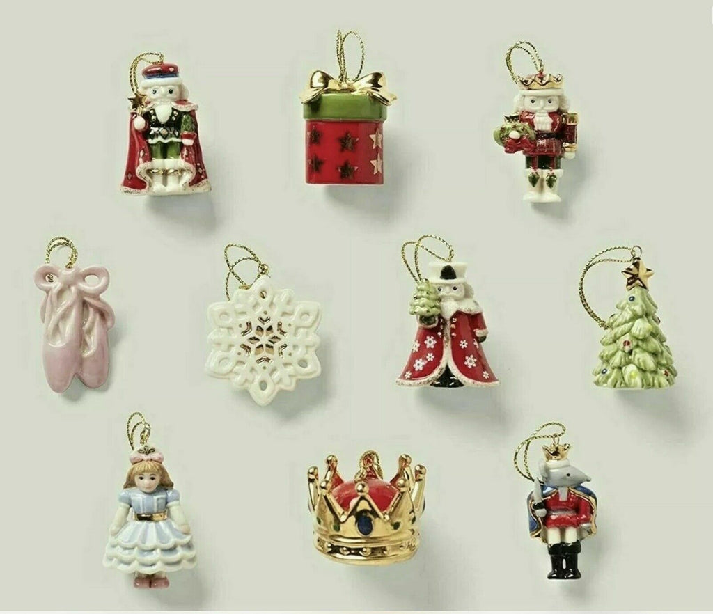 Lenox Nutcracker Ballet Miniature Tree Ornaments Set Of 10 Christmas Clara NEW1