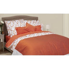 Yves Delorme Triomphe Orange King Duvet Set 3PC 100% Egyptian Cotton Sateen NEW15