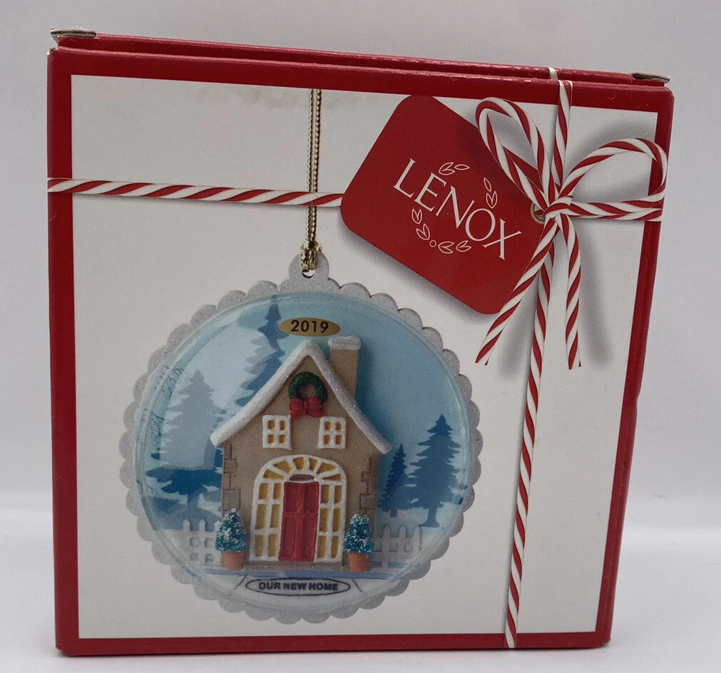 Lenox 2019 Our First Home Ornament 1st Glass Gingerbread House Christmas NEW4