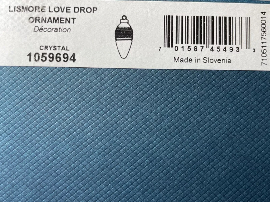 Waterford Crystal Lismore Love Drop Ornament Cranberry #1059694 NEW IN BOX 4