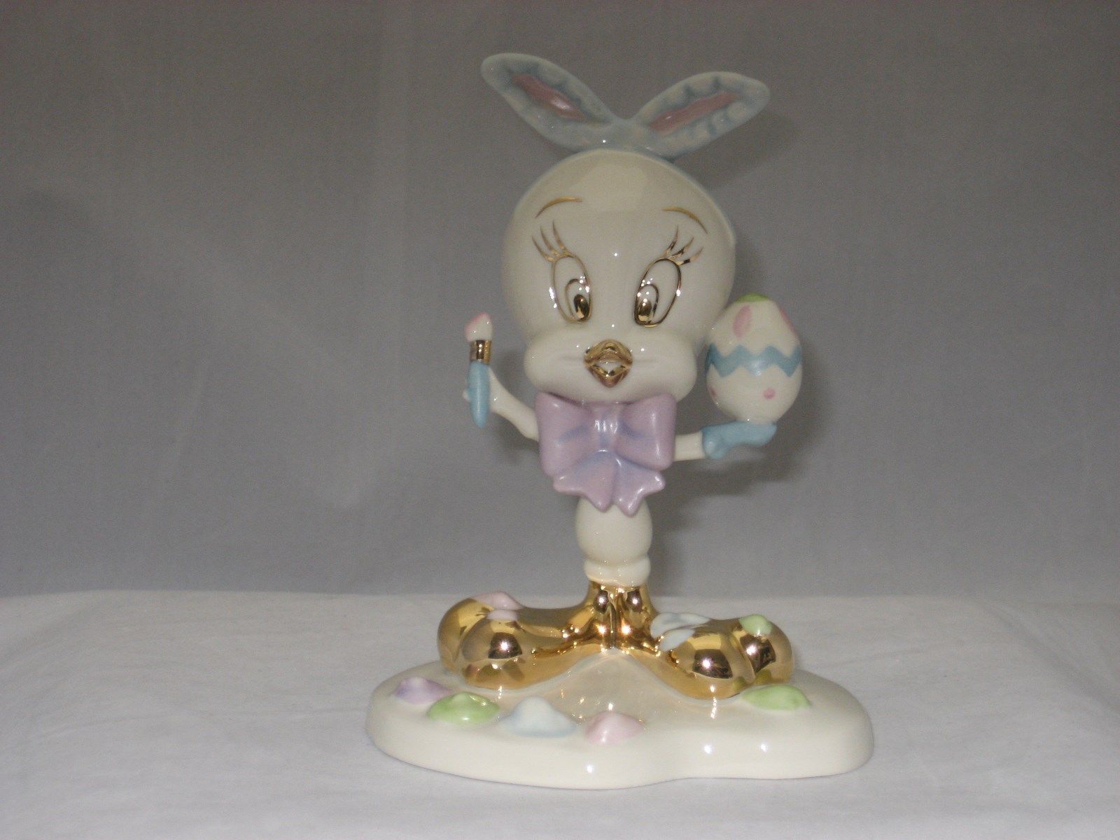 Lenox Tweety Bird Easter Artist Figurine Painting Eggs Looney Tunes COA NEW1