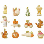 Lenox Autumn Delights Miniature Tree Ornaments 12 Thanksgiving Turkey Corn NEW0