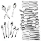Lenox Vernick 87 Piece Flatware Set Service For 12 Stainless 18/10 Grooved NEW0