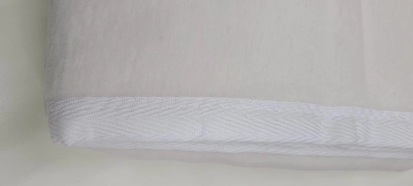 Sferra White Twin Plush Blanket Combed Cotton Home Collection Soft Portugal NEW7