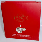 Lenox 2024 Engagement Ring Ornament Wedding Proposal Crystal Christmas Gift NEW5