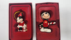 Lenox Disney 2024 Mickey & Minnie Figurine Ornaments 2 Mouse Candy Cane Gift NEW4