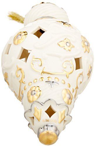 Lenox 2016 Annual Ivory Pierced Spire Ornament Victorian Gold Tag Christmas NEW3