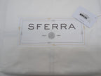 Sferra Squillo White Twin Duvet Platinum Satin Stitch Embroidery Youth Italy NEW0