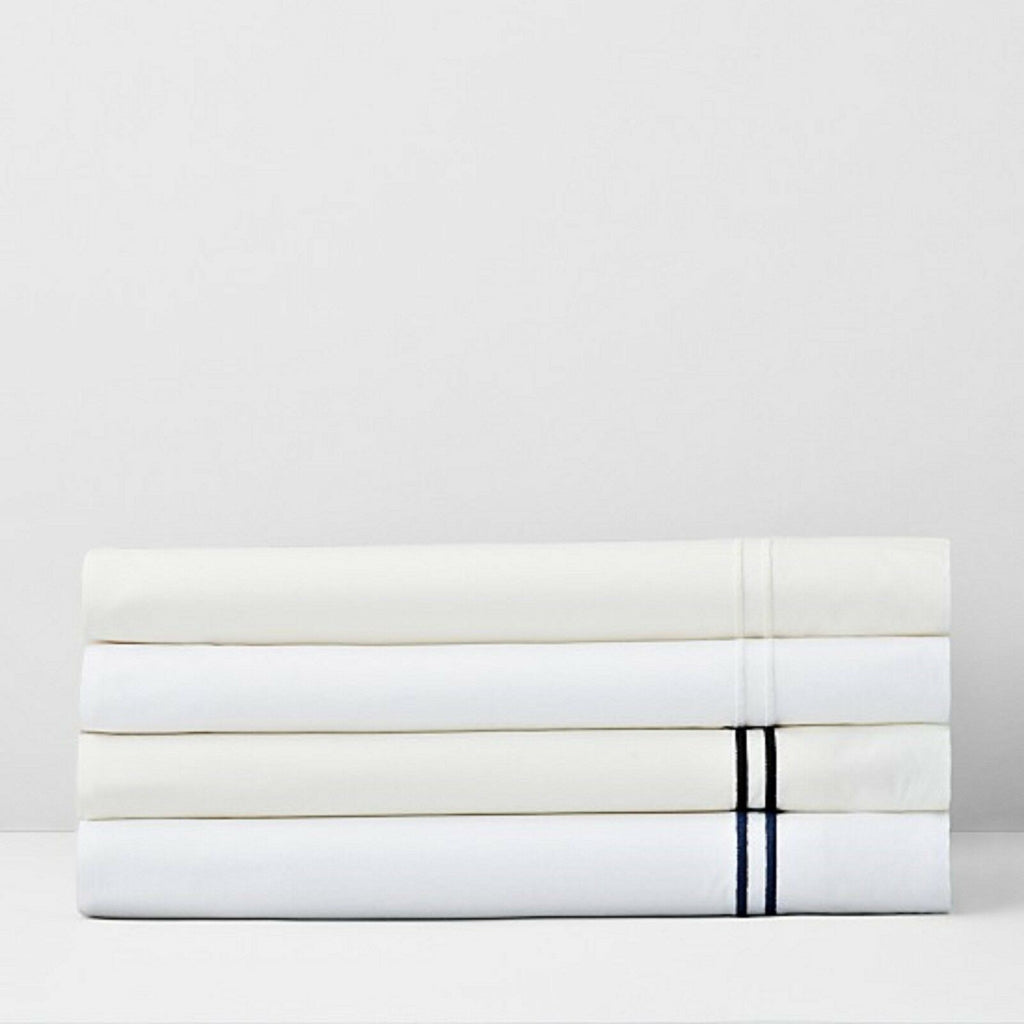 Sferra Grande Hotel Boudoir Sham Egyptian Percale White/Black Double Stitch New3
