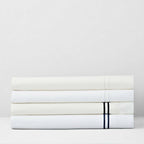 Sferra Grande Hotel Boudoir Sham Egyptian Percale White/Black Double Stitch New3
