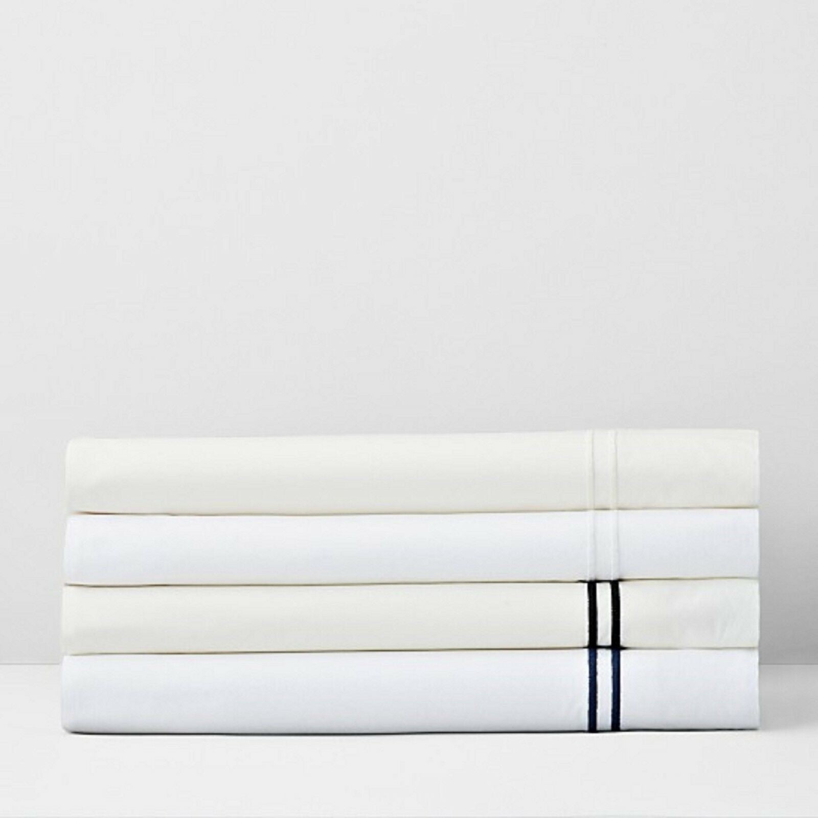 Sferra Grande Hotel Boudoir Sham Egyptian Percale White/Black Double Stitch New3