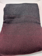 Sferra Jeno Throw Blanket Burgundy Grey Variated Fringe Angora & Merino Soft NEW7