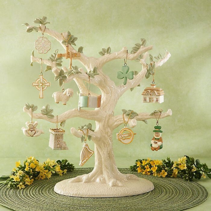 Lenox Luck Of The Irish Miniature Tree & 12 Ornaments Set St Patrick's Day NEW2