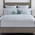 Sferra Modelli Aquamarine King Duvet Set 3PC Cotton Jacquard Reverses Italy NEW0