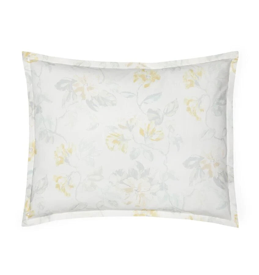 Sferra Spello Standard Pillow Sham Floral 100% Cotton Percale Print Italy NEW0