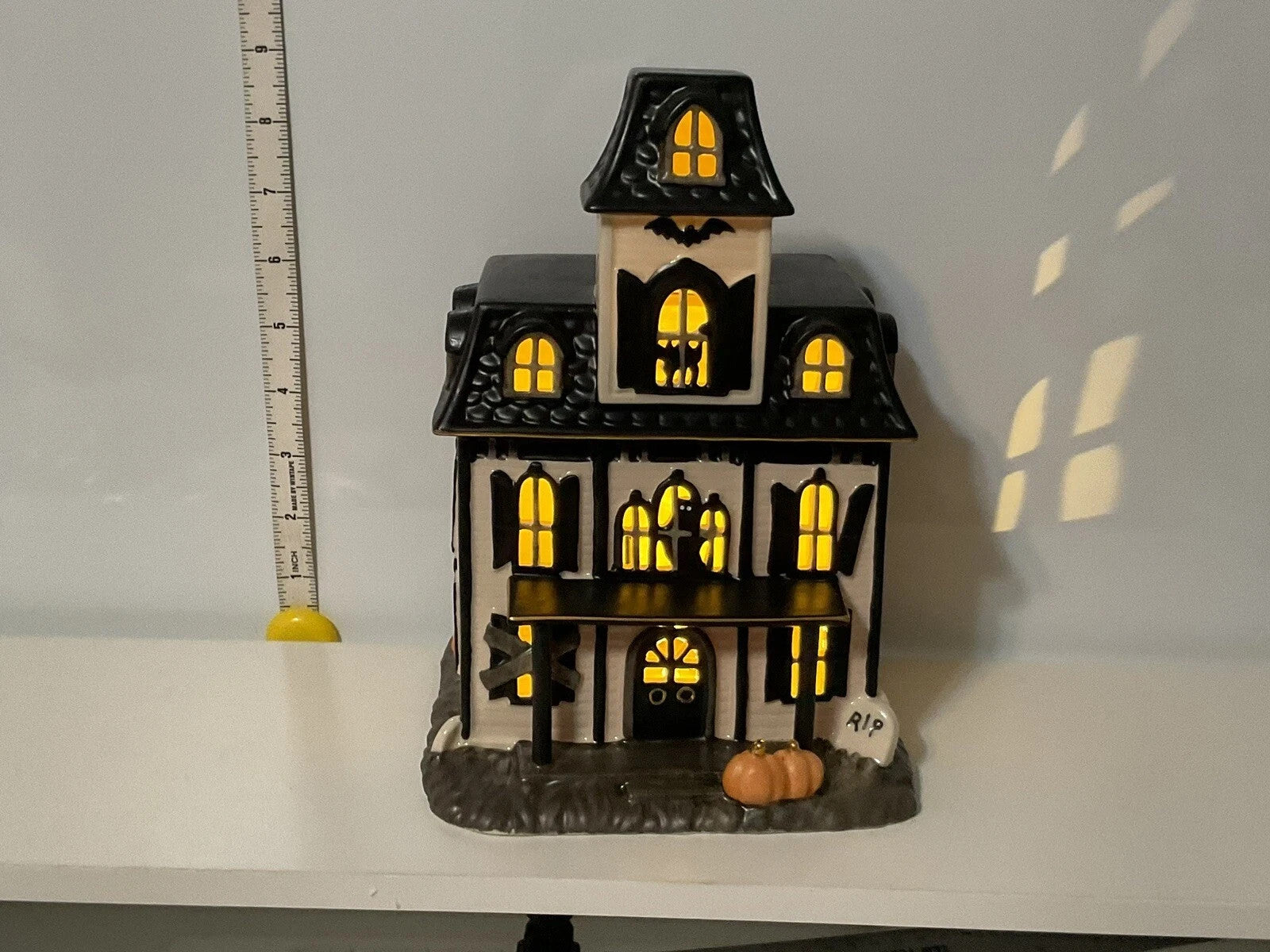 Lenox Halloween Lighted Haunted House Figurine Black Cat Pumpkin Owl Vintage NEW8
