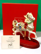 Lenox 2014 Christmas  Carousel Horse Gingerbread Figurine Annual Poinsettias NEW5