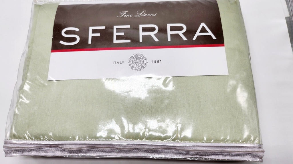 Sferra Elyse Green King Sheet Set 4PC 100% Egyptian Cotton Sateen Silky Italy0