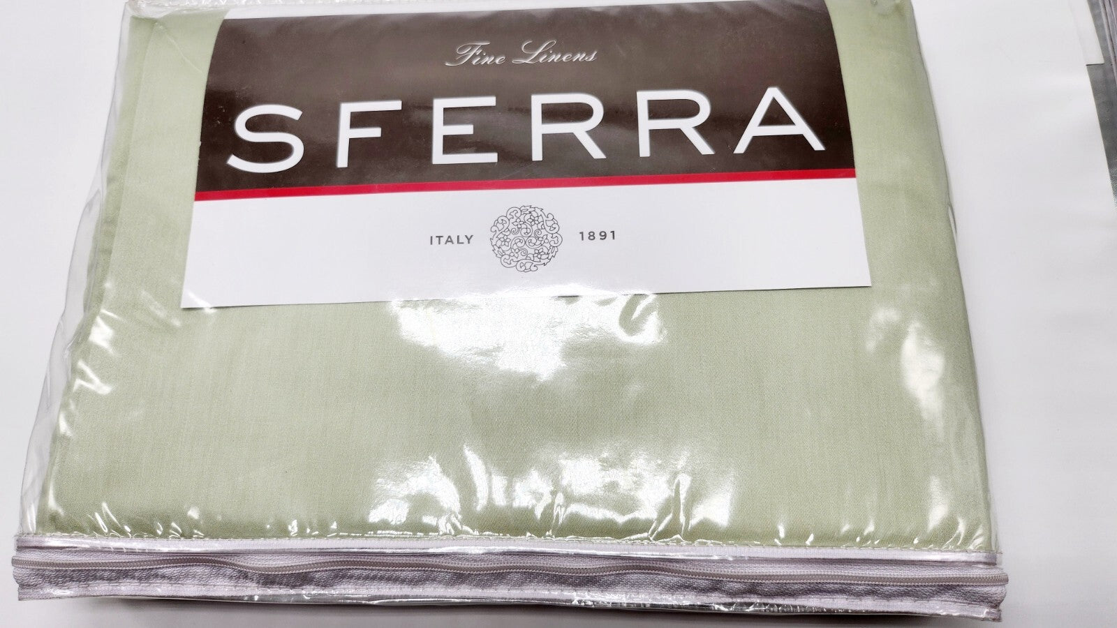 Sferra Elyse Green King Sheet Set 4PC 100% Egyptian Cotton Sateen Silky Italy0