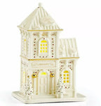 Lenox  Mistletoe Park Lighted Library Figurine Village Treasures Christmas NEW0