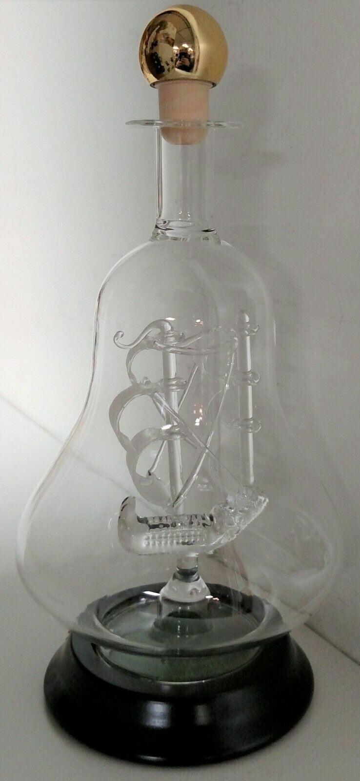 Lenox USS Constitution Navy Ship In Glass Decanter Old Ironsides Mayflower NEW8