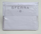 Sferra Matteo White King Sheet Set 4PC 100% Cotton Sateen Hemstitch Italy NEW0