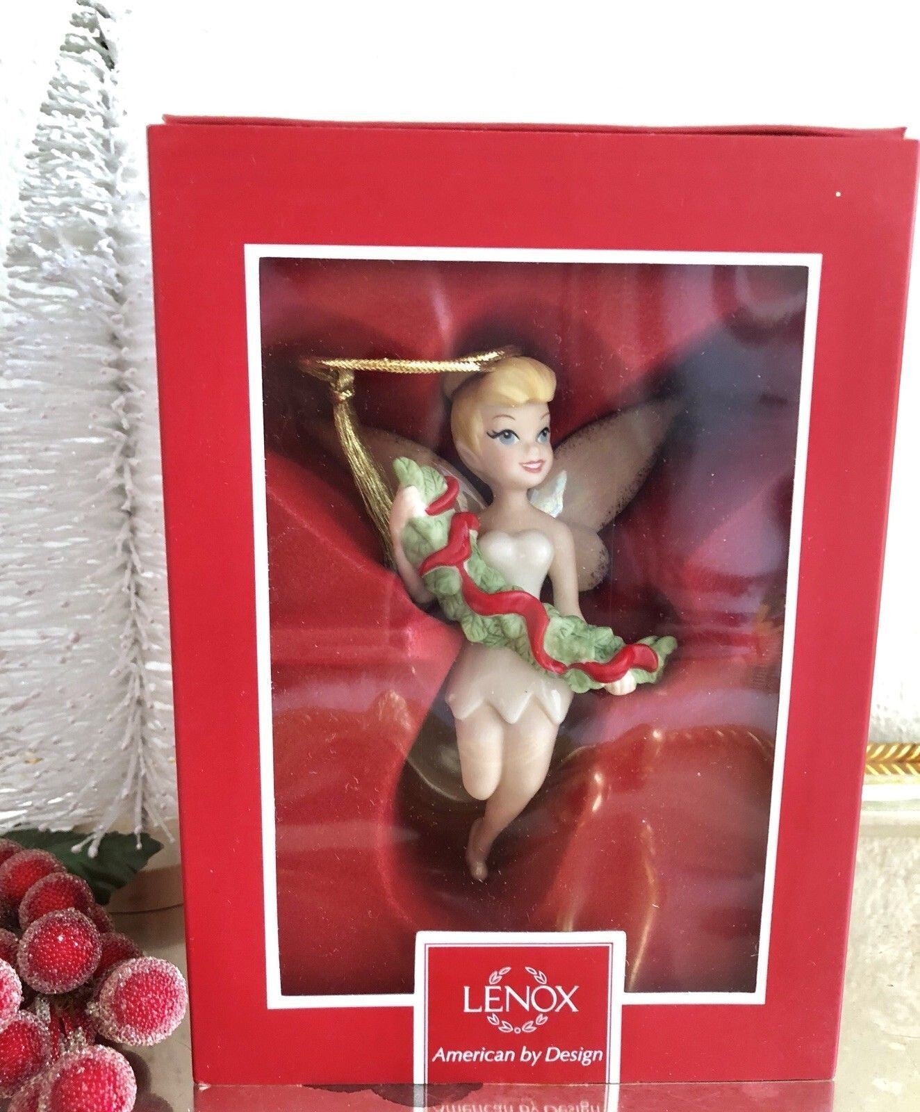 Lenox Disney 2014 Tinkerbell Ornament Figurine Pixie Trimmings With Tink NEW1