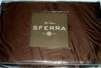 Sferra Monroe Brown King Bedskirt 3PC Solid Chocolate Gathered 100% Cotton NEW2