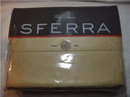 Sferra Colette Gold Queen Flat Sheet Lattice Egyptian Cotton 1020TC Italy NEW6