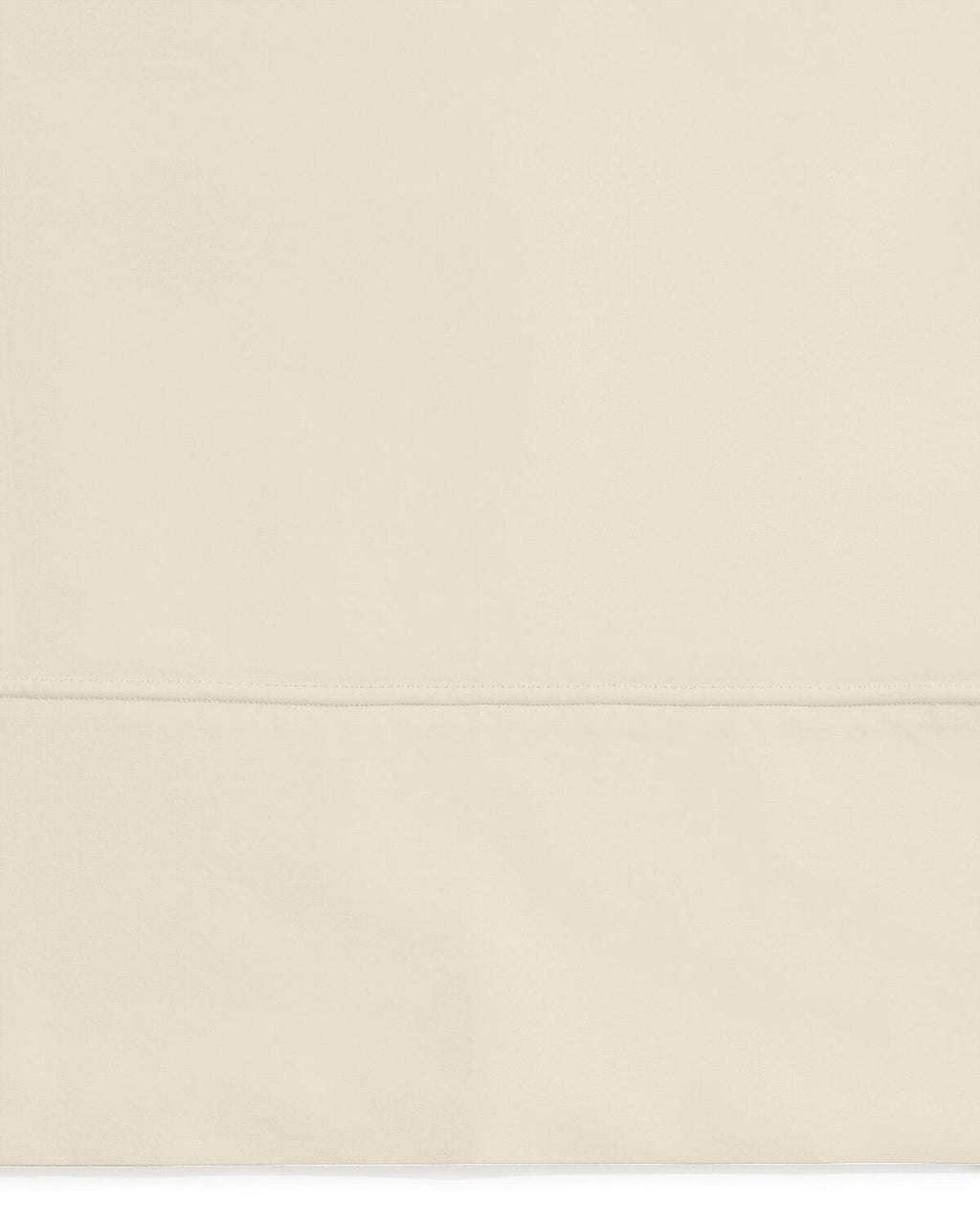Yves Delorme Ivory King Sham Solid Piping Ecru Combed Cotton Percale Chinon NEW2