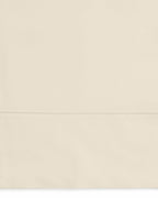 Yves Delorme Ivory King Sham Solid Piping Ecru Combed Cotton Percale Chinon NEW2