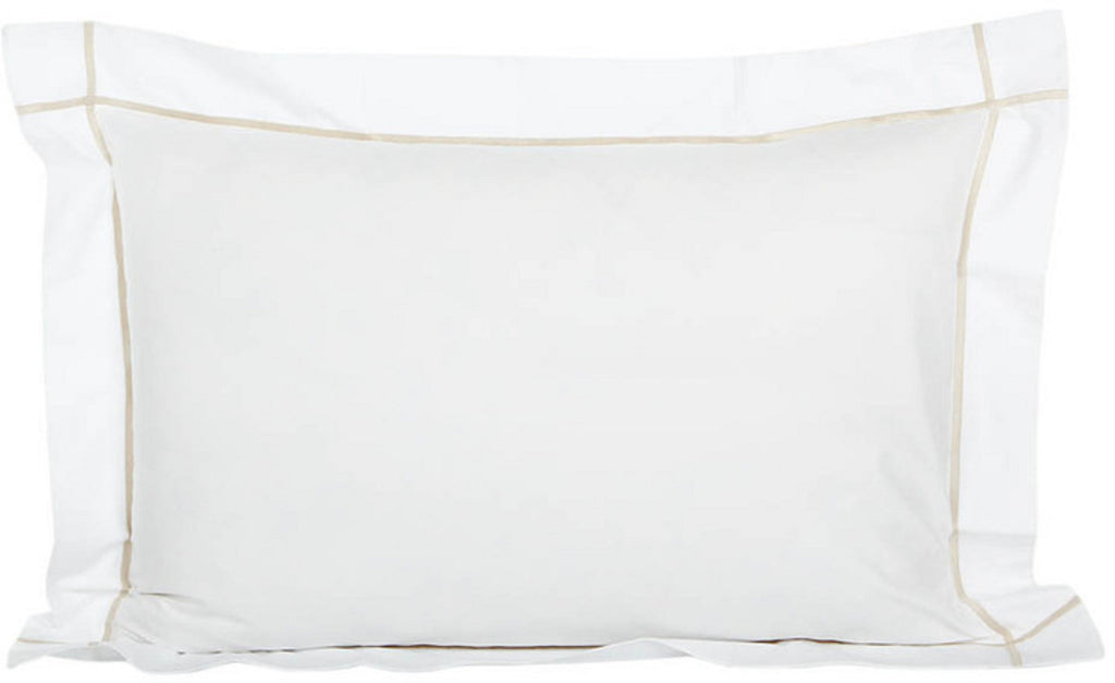 Yves Delorme Athena Queen Duvet Set 3PC Tan Stripes Egyptian Percale 500TC NEW5