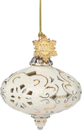 Lenox 2025 Annual Ornament Ivory Pierced Snowflakes Gold Platinum Christmas NEW0