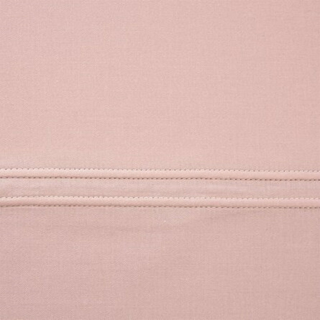 Yves Delorme Triomphe Pink King Shams Pair Blush Saddle Stitch Cotton Sateen NEW5