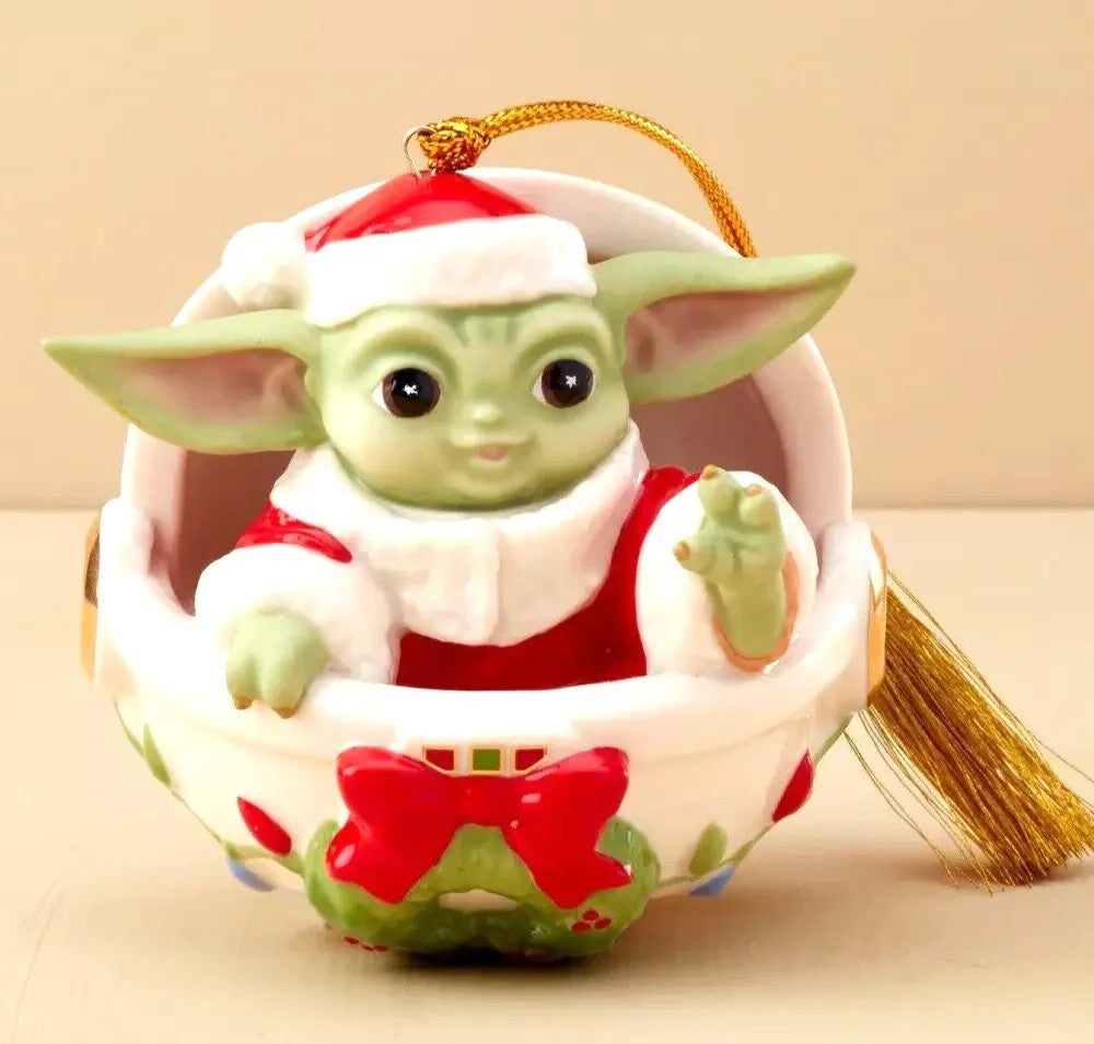 Lenox Disney Grogu In Pram Ornament Figurine Mandalorian Star Wars Christmas NEW0