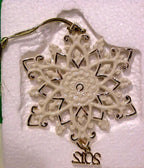 Lenox 2012 Gemmed Snowflake Ornament Annual Red Green Crystals Christmas NEW3