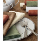 Sferra Taylor Ivory Dinner Napkins Set 4 Floral Jacquard Linen Blend 20"x20" NEW3