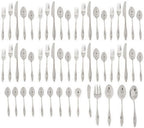 Lenox Marietta 54PC Flatware Set Service for 8 + Hostess Set Stainless 18/10 NEW8