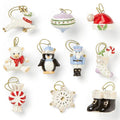 Lenox Christmas Memories Miniature Tree Ornaments Set of 10 Reindeer Penguin NEW0