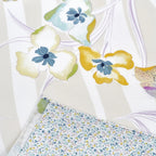 Yves Delorme Ondee King Duvet Multi Floral Print Cotton Percale Reversible NEW13