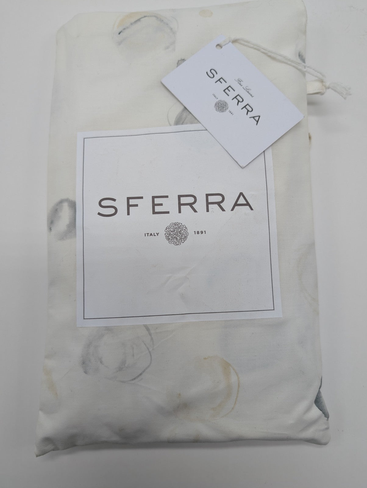 Sferra Punti Platinum Standard Sham Grey Taupe Dots Cotton Percale  Italy NEW11