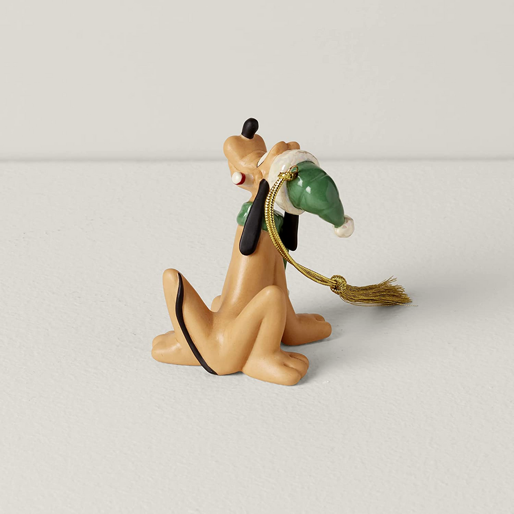 Lenox Disney Pluto Figurine Ornament Mickey's Dog Candy Cane Treat Christmas NEW4