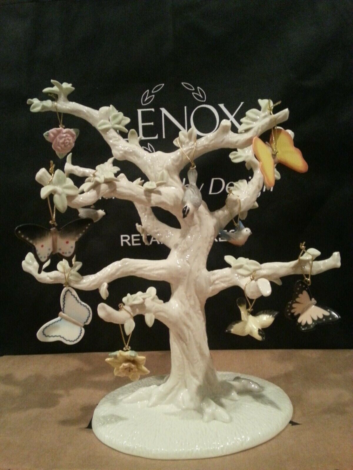 Lenox Spring Easter Mini Tree Ornaments Set 10 Flower Bird Butterfly Retired NEW2
