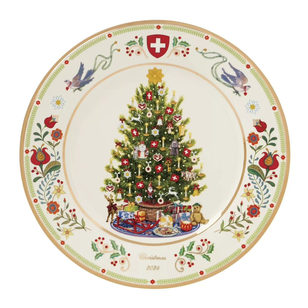 Lenox Switzerland Collector Plate 2024 Christmas Trees Around The World 34th NEW0