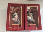 Lenox Disney 2022 Mickey & Minnie Figurine Ornament Set Snow Games Snowball NEW4