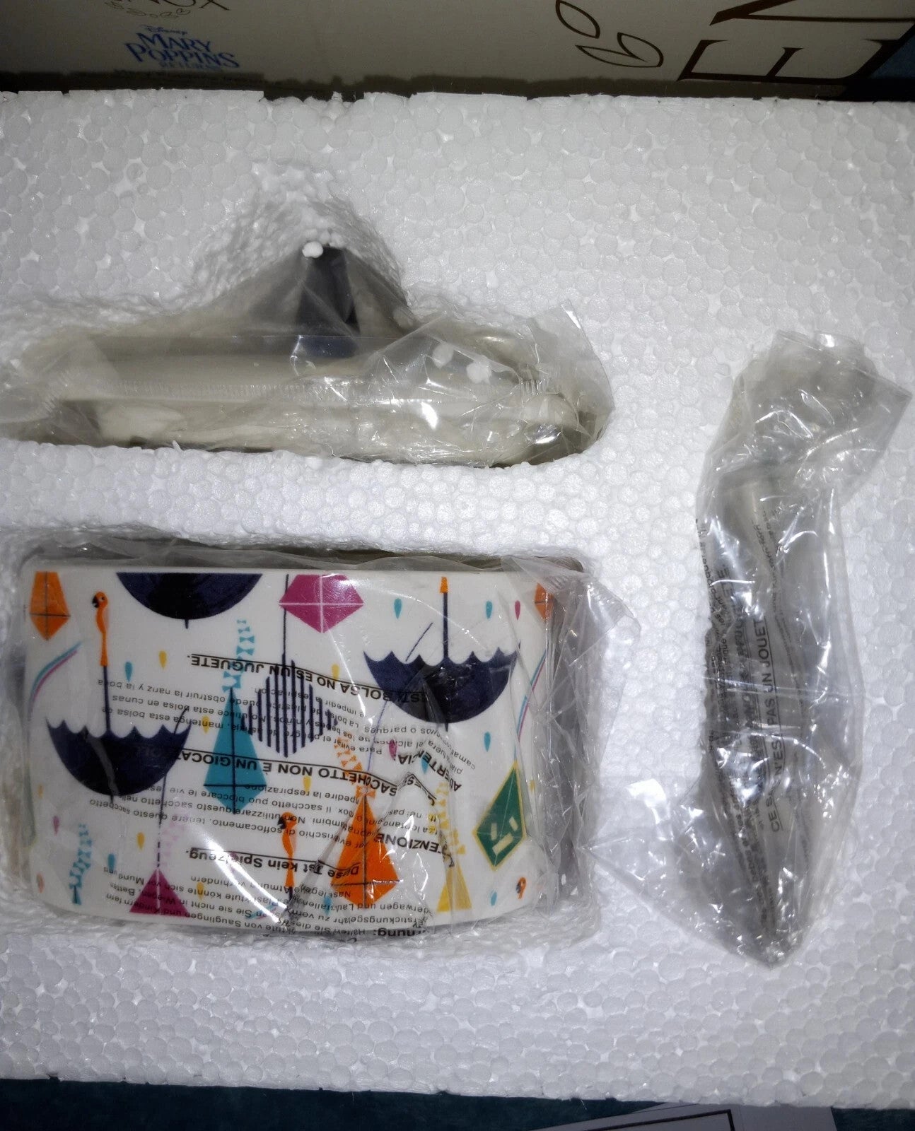 Lenox Disney Mary Poppins Returns Sugar Bowl With Lid  Spoon Kite Umbrella  NEW8