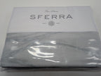 Sferra Tovino King Silver Blue Duvet Waves 100% Cotton Sateen Jacquard Italy NEW0