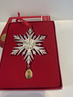Lenox Disney Frozen Queen Elsa's Snowflake Ornament Silver Cameo Christmas NEW8